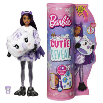 Mattel BRB Barbie Cutie Reveal Zima panenka - sova , série 3, HJL62
