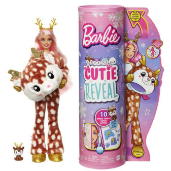 Mattel BRB Barbie Cutie Reveal Zima panenka - sob , série 3, HJL61
