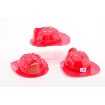 Hasičská helma plastová červená