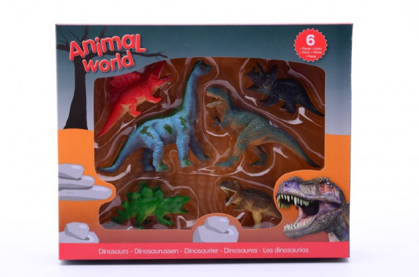 Dinosauři plastoví 6 ks v krabici