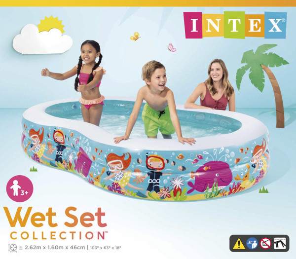 Intex 56490 bazén rajská laguna 262 x 160 x 46 cm