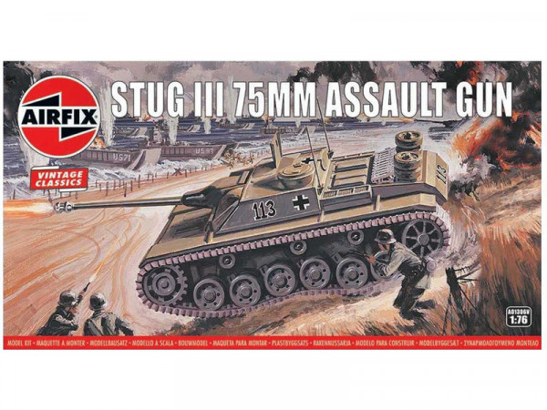 Airfix A01306V Classic Kit VINTAGE military Stug III 75mm Assault Gun (1:76)