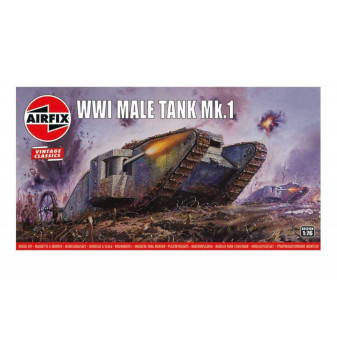 Airfix Classic Kit VINTAGE tank A01315V - WWI Male Tank Mk.I (1:76)