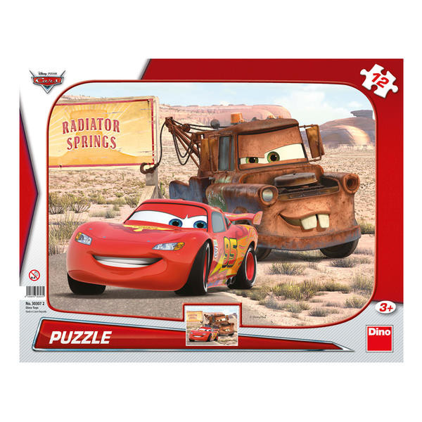 Dino puzzle Tvary Cars Blesk & Burák 12 dílků