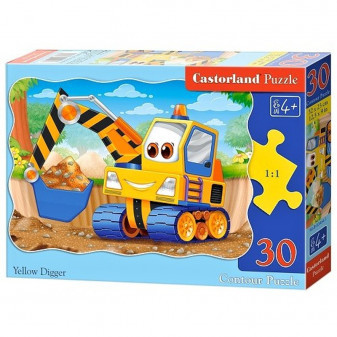 Castorland 3464 puzzle Žlutý bagr 30 dílků
