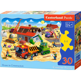 Castorland 3686 puzzle Stavba domu 30 dílků