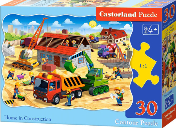Castorland 3686 puzzle Stavba domu 30 dílků