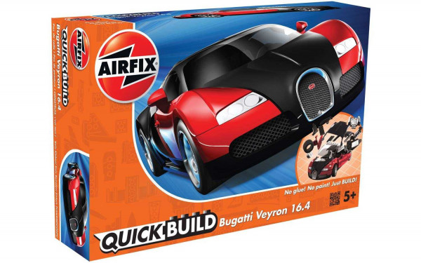 Airfix Quick Build auto J6020 - Bugatti Veyron - červená
