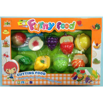 Mac Toys Set potravin na suchý zip - krájení ovoce a zelenina
