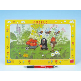 Dino Krtek na výletě puzzle 15 dílků