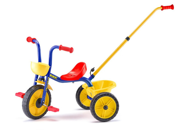 Merkur Tříkolka Baby Trike s vodící tyčí žluto-modrá