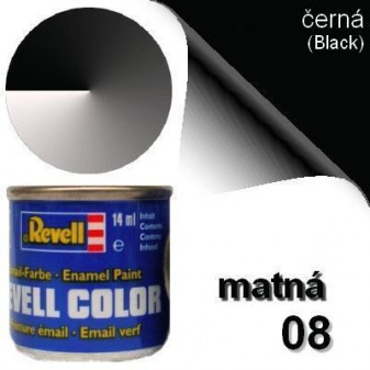 Revell 32108 barva emailová - matná černá (black mat)