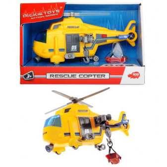 Dickie AS Vrtulník na volnoběh se světelnými a zvukovými efekty na baterie 18 cm
