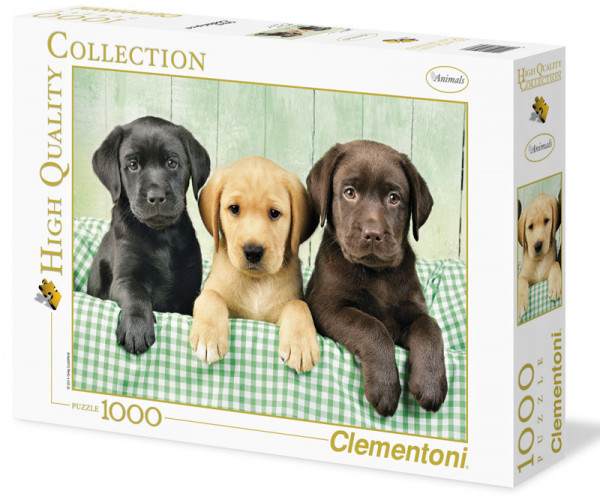 Clementoni 39279 puzzle 1000 dílků Tři Labradoři