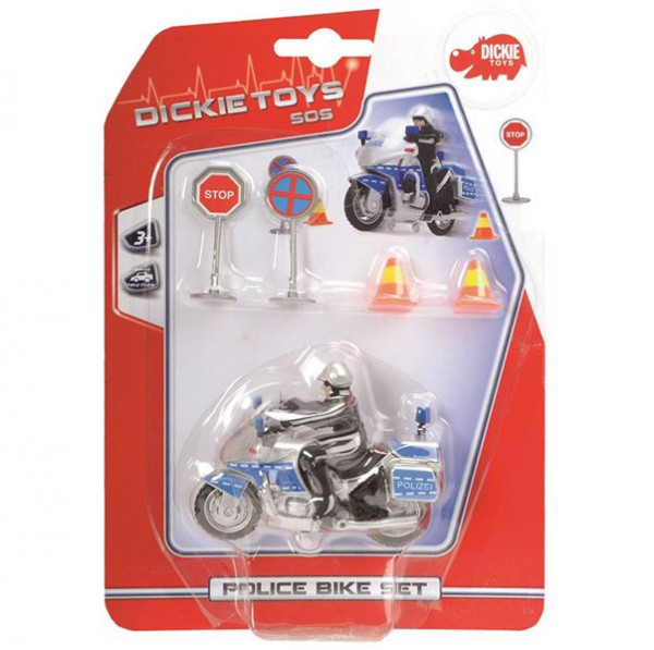 Dickie Policejní motocykl 10 cm s příslušenstvím