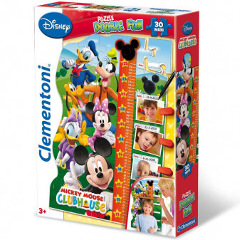 Clementoni 20303 puzzle Double Fun 30 max růstový metr Mickey Mouse