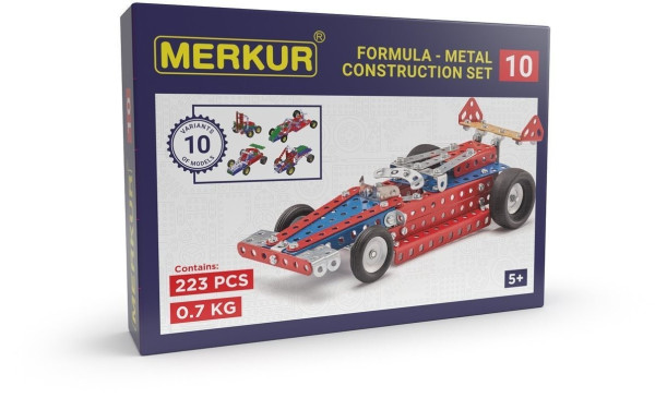 Merkur 010 - stavebnice vozidel kovová 10 modelů 223ks