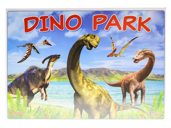 Deny Společenská hra logická Dino Park 3v1 v krabičce
