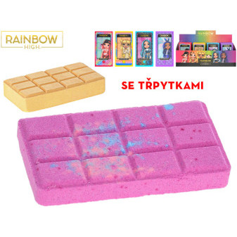 Rainbow High koupelová bomba 13x7cm se třpytkami 4druhy v krabičce