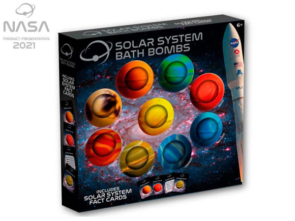 NASA koupelové bomby sluneční soustava 9ks v krabičce