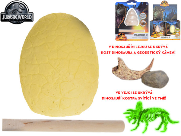 Jurský svět sada vytesej si dinosauří pozůstatky na kartě