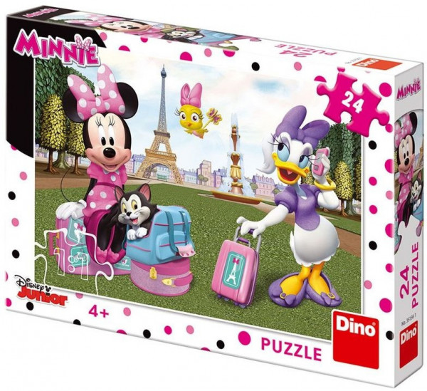 Dino puzzle Minnie a Daisy v Paříži 24 dílků
