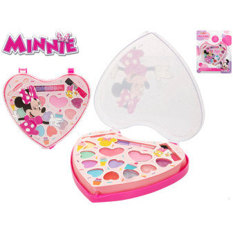 Minnie sada krásy s očními stíny a lesky na rty 14ks v krabičce ve tvaru srdce na kartě šminky