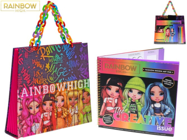 Rainbow High - designérský set s notesem a taškou v krabičce