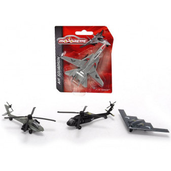 Majorette letadlo Air Squadron vojenský kovový