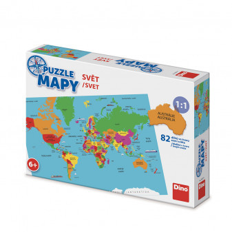 Dino PUZZLE MAPY SVĚT 82 Puzzle NOVÉ