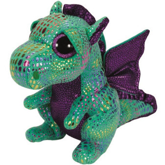 TY Beanie Boos CINDER - zelený drak, 24 cm