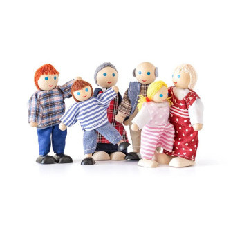 Woody panenky do domečku 6 ks dřevěné 90620