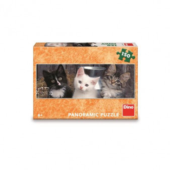 Dino Puzzle Tři koťátka 150 dílků panorama