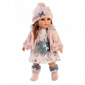 Llorens 53534 NICOLE - realistická panenka s měkkým látkovým tělem - 35 cm