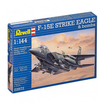 Revell 03972 Plastic ModelKit letadlo F-15E Strike Eagle & Bombs (1:144 )