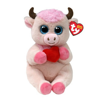 Ty Beanie Bellies plyšová figurka SPRINKY, 15 cm - kráva se srdcem