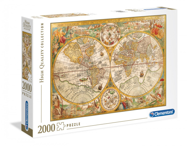 Clementoni 32557 Puzzle Historická mapa světa 2000 dílků