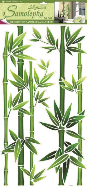 Andel samolepky na zeď Bambus zelený, 60x32 cm