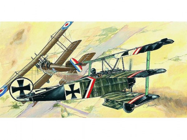 Směr 805 Fokker Dr.1 13 x 16,1 cm v krabici 31 x13,5 x 3,5 cm