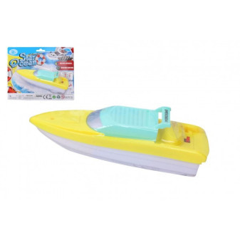 Loď člun do vody plast 18cm na baterie na kartě