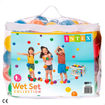 Intex 49600 Míčky balónky 100 ks 8 cm do bazénu hracích koutků koutů v tašce 49600