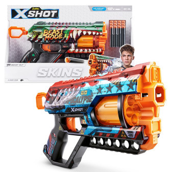 ZURU X-SHOT SKINS GRIEFER s 12 náboji 3 druhy