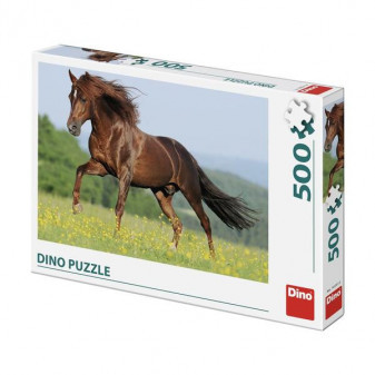 Dino puzzle Kůň na louce 500 dílků