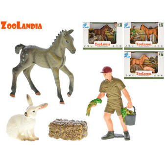 Zoolandia farma set se zvířátky a doplňky 4druhy v krabičce