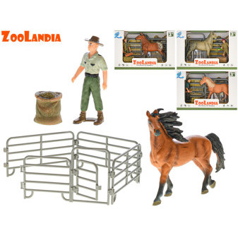 Zoolandia kůň s doplňky 4druhy v krabičce