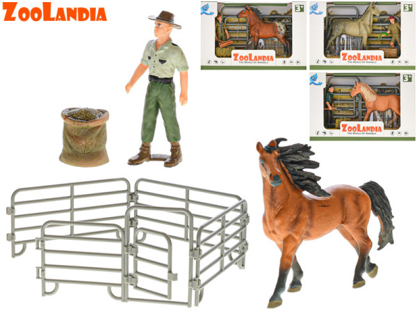 Zoolandia kůň s doplňky 4druhy v krabičce