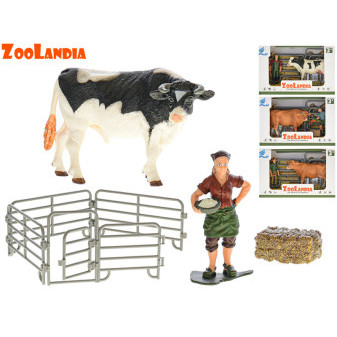 Zoolandia kráva s doplňky 4druhy v krabičce