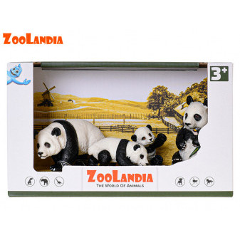 Zoolandia same a samice pandy s mláďaty v krabičce