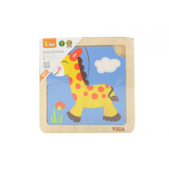 Viga dřevěné puzzle žirafa 12 x 12 cm