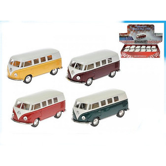 Autobus Volkswagen 1:32 13 cm kovový zpětný chod
